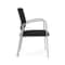 Lesro Newport Guest Chair Metal Frame, Silver, MD Black Upholstery NP1101 - alternate 2